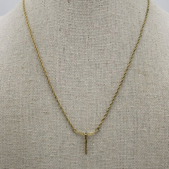 LAVAGGI Petite Gold Angel Of Reconciliation Necklace 19 In Gold Plate 925 Silver - Picture 1 of 7